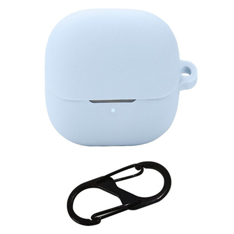 For Xiaomi Buds 5 Case Bluetooth Earphone Silicone Skin Cover with Anti-Lost Buckle - Sky Blue
