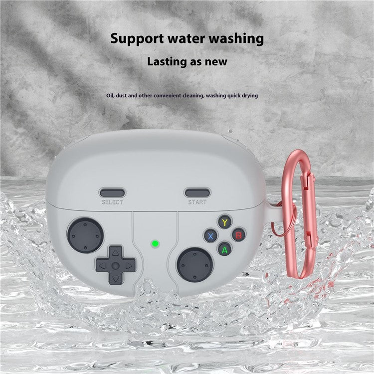 For Bose Ultra Open Earbuds Game Console Design Liquid Silicone Case Bluetooth Earphone Cover - Pink