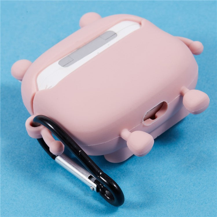 For Apple AirPods 3 Silicone Cover Bubble Fidget Stress Relief Frog Protective Case - Pink