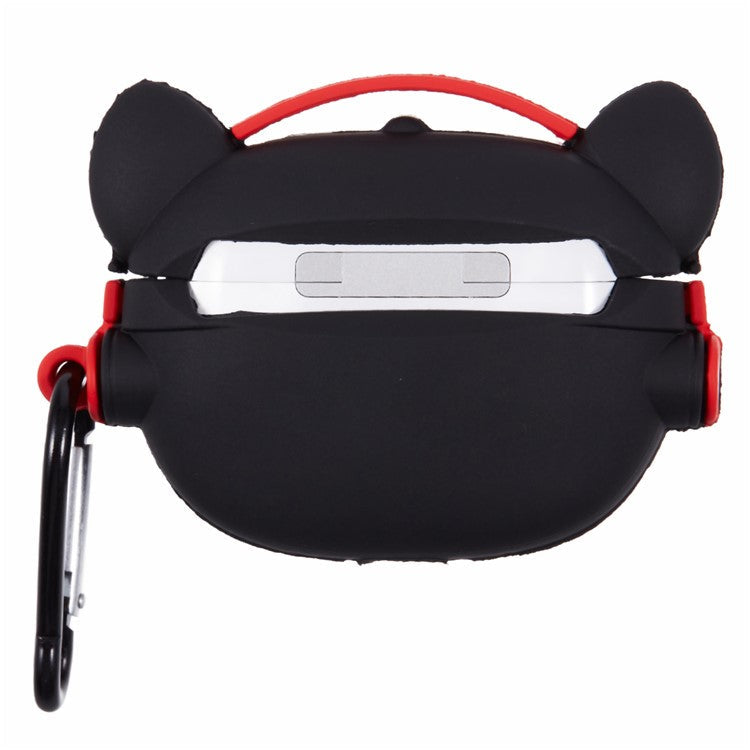 For Apple AirPods Pro Bluetooth Earphones Silicone Cover Headset Dog Protective Case with Carabiner