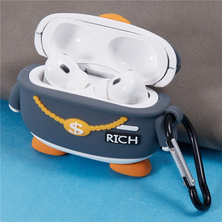 For Apple AirPods Pro Bluetooth Earphones Silicone Cover Hip Hop Duck Protective Case