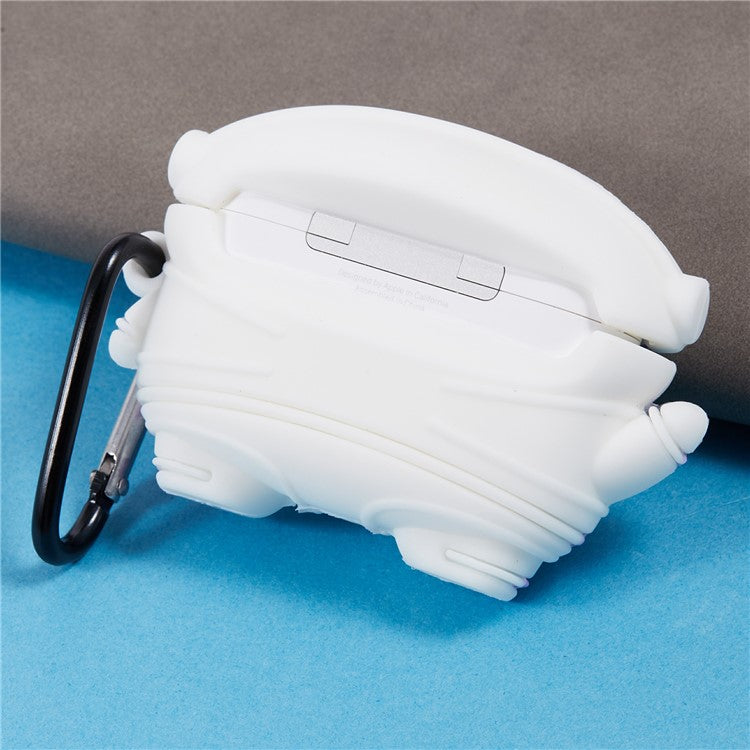 For Apple AirPods Pro Bluetooth Earphones Silicone Cover Astronaut Protective Case with Carabiner