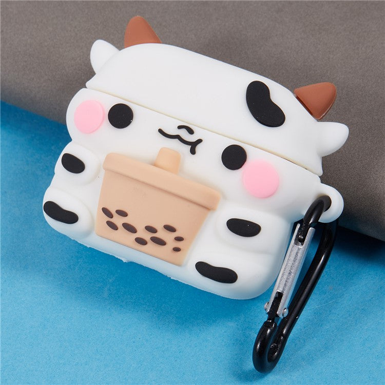 For Apple AirPods 3 Silicone Cover Milk Tea Cow Bluetooth Earphones Protective Case