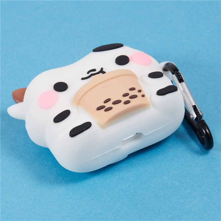For Apple AirPods 3 Silicone Cover Milk Tea Cow Bluetooth Earphones Protective Case
