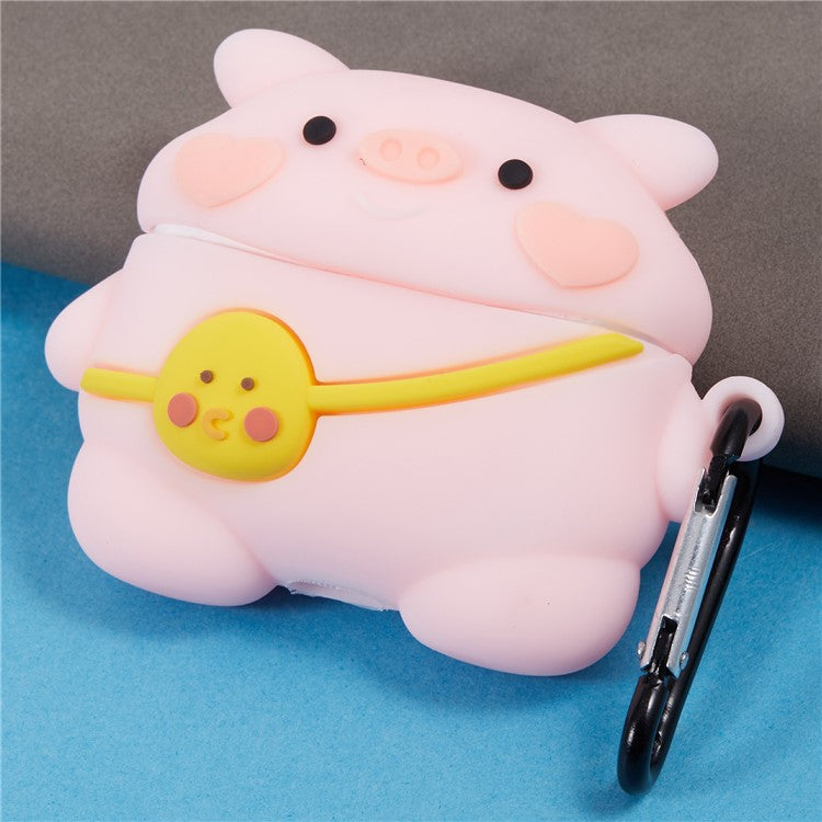 For Apple AirPods Pro Silicone Cover Lovely Cartoon Pig Bluetooth Earphones Protective Case