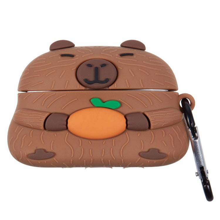 For Apple AirPods Pro 2 / AirPods Pro Silicone Cover Cute Capybara Bluetooth Earphones Protective Case