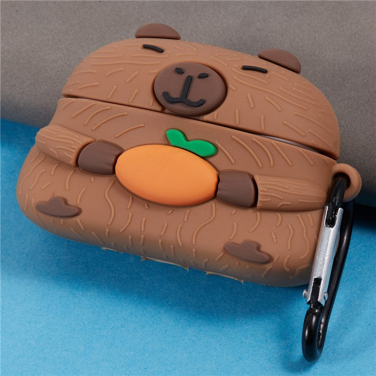 For Apple AirPods Pro 2 / AirPods Pro Silicone Cover Cute Capybara Bluetooth Earphones Protective Case