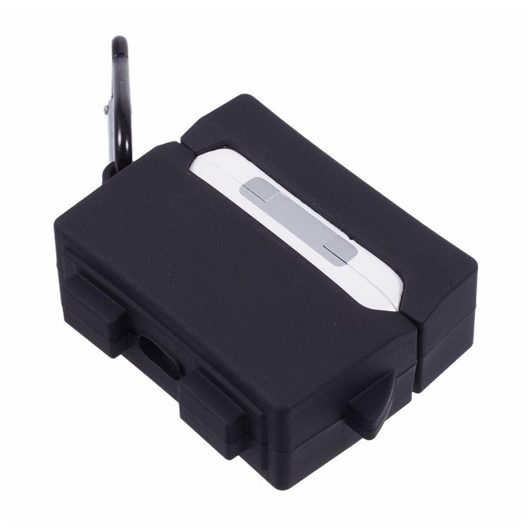 For Apple AirPods Pro Bluetooth Earphones Silicone Cover Black Robot Protective Case