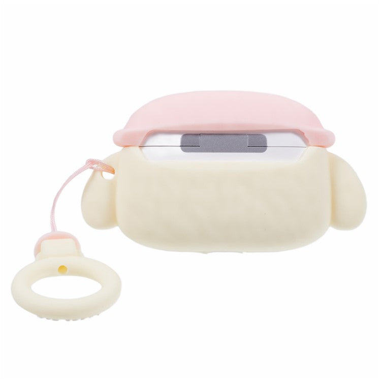 For Apple AirPods Pro Bluetooth Earphones Silicone Cover Teddy Protective Case - Beige