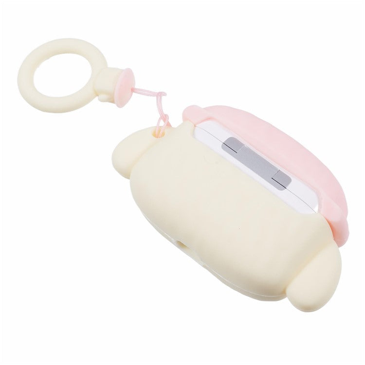 For Apple AirPods Pro Bluetooth Earphones Silicone Cover Teddy Protective Case - Beige