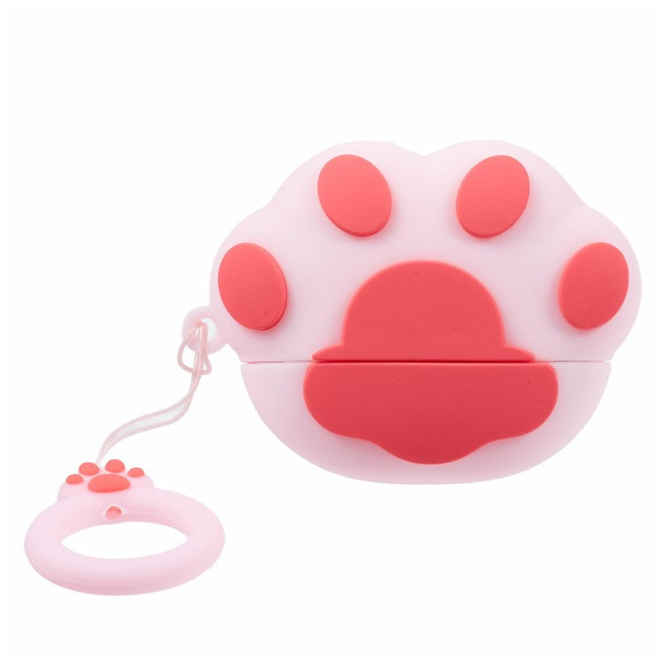 For Apple AirPods Pro Bluetooth Earphones Silicone Cover Cat Claws Protective Case - Pink