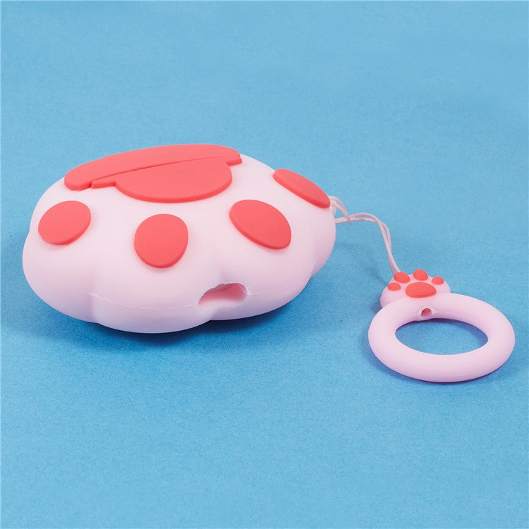 For Apple AirPods Pro Bluetooth Earphones Silicone Cover Cat Claws Protective Case - Pink