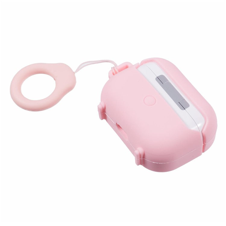 For Apple AirPods Pro Bluetooth Earphones Silicone Cover Speaker Shape Protective Case - Pink