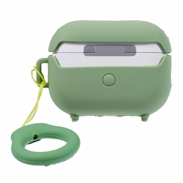 For Apple AirPods Pro Bluetooth Earphones Silicone Cover Speaker Shape Protective Case - Green