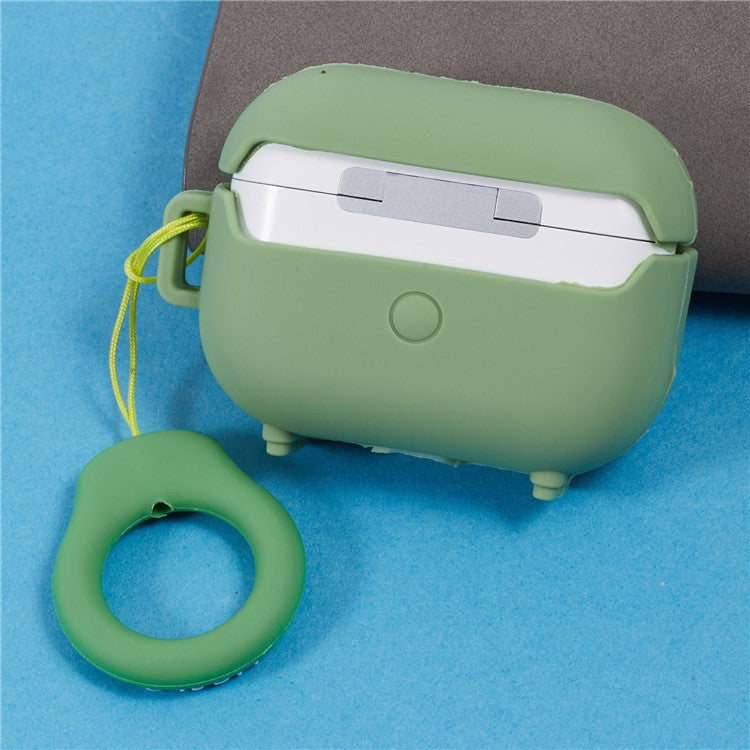 For Apple AirPods Pro Bluetooth Earphones Silicone Cover Speaker Shape Protective Case - Green