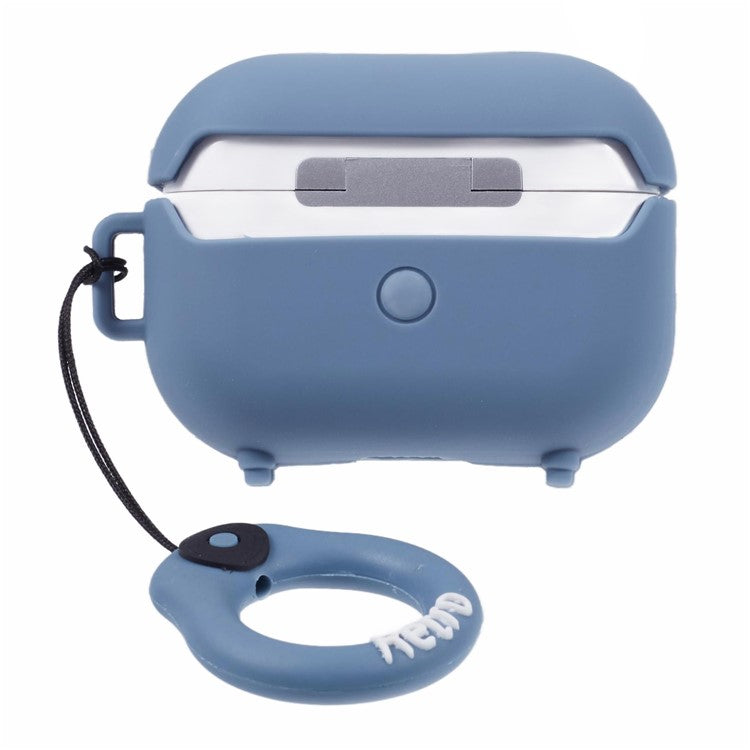 For Apple AirPods Pro Bluetooth Earphones Silicone Cover Speaker Shape Protective Case - Blue