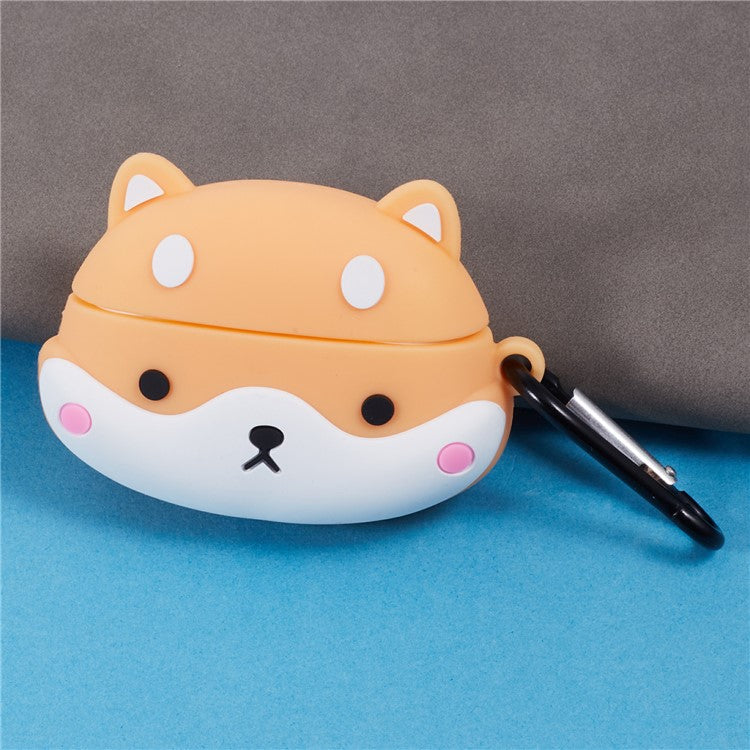 For Apple AirPods Pro Bluetooth Earphones Silicone Cover Shiba Inu Shape Protective Case