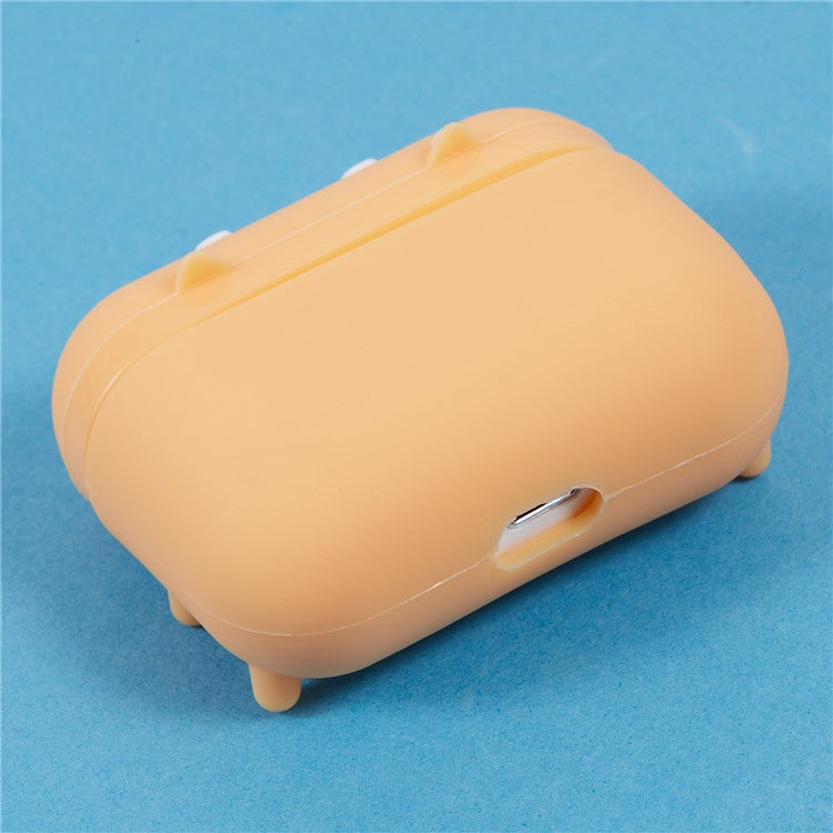 For Apple AirPods Pro Silicone Case Shiba Inu Design Bluetooth Earphone Cover with Carabiner