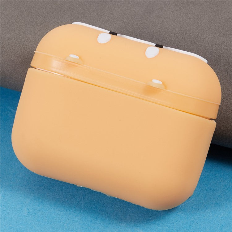 For Apple AirPods Pro Silicone Case Shiba Inu Design Bluetooth Earphone Cover with Carabiner