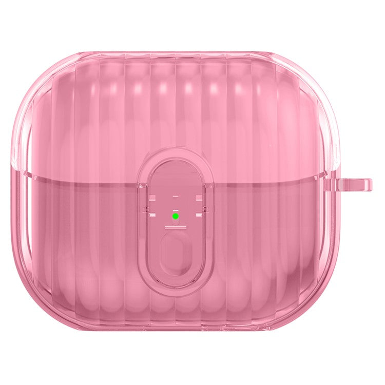 For Samsung Galaxy Buds3 Shockproof Case Anti-Scratch Bluetooth Earphone Cover - Transparent Pink