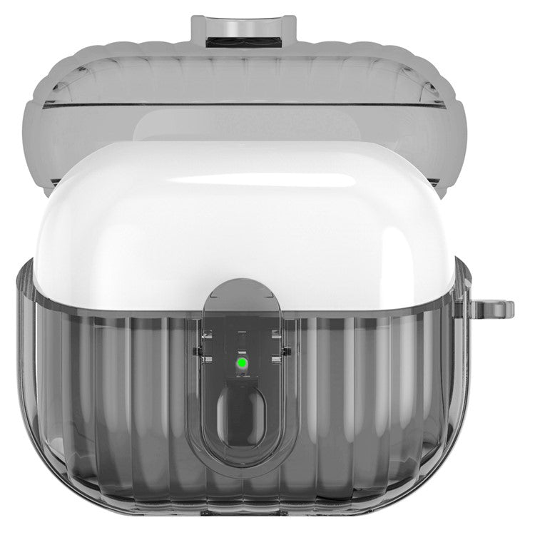 For Samsung Galaxy Buds3 Shockproof Case Anti-Scratch Bluetooth Earphone Cover - Transparent Black