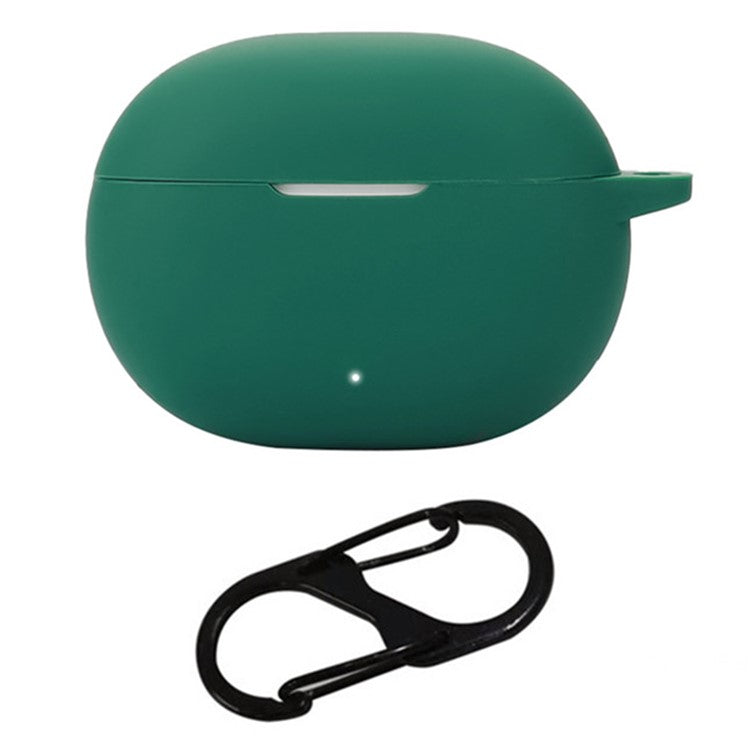 For Honor LCHSE X7i Case Bluetooth Earphone Silicone Cover with Anti-Lost Buckle - Blackish Green