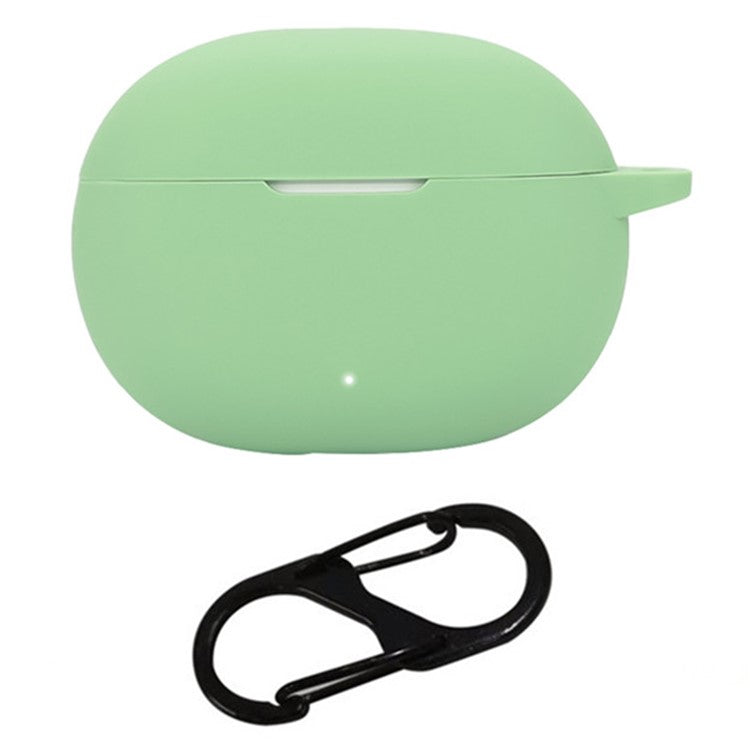 For Honor LCHSE X7i Case Bluetooth Earphone Silicone Cover with Anti-Lost Buckle - Matcha Green