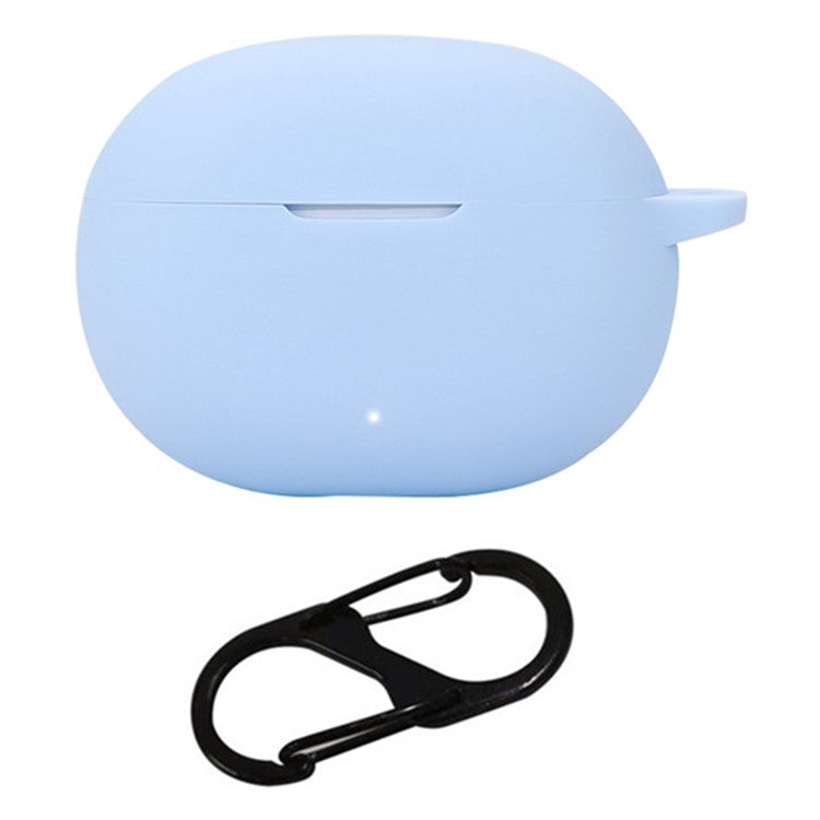 For Honor LCHSE X7i Case Bluetooth Earphone Silicone Cover with Anti-Lost Buckle - Sky Blue