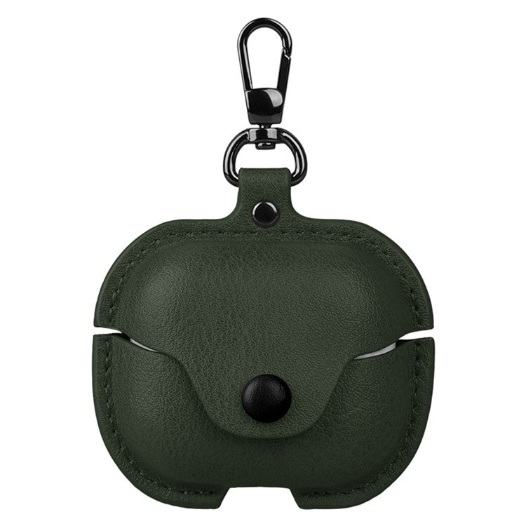 For Samsung Galaxy Buds3 Protective Case Leather+PC Earphone Cover - Green