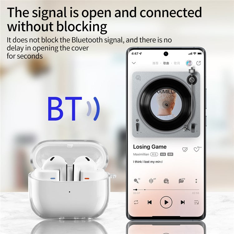 For Samsung Galaxy Buds3 Case Clear PC Bluetooth Earbuds Protective Cover