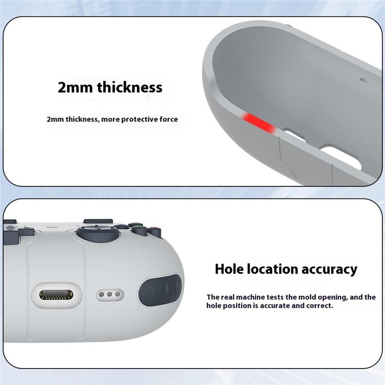 For Huawei FreeBuds Pro 3 Case Game Console Design Liquid Silicone Earbuds Cover with Carabiner - Dark Grey