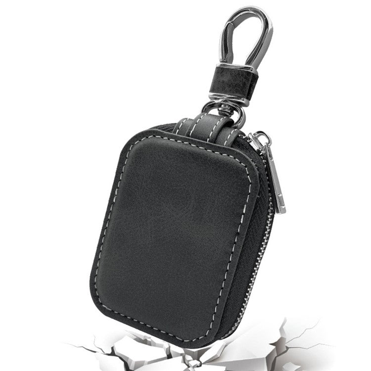 For Apple Series Earbud Storage Case Vertica PU Leather Skin-touch Earphones Carrying Bag, Size: S - Dark Brown