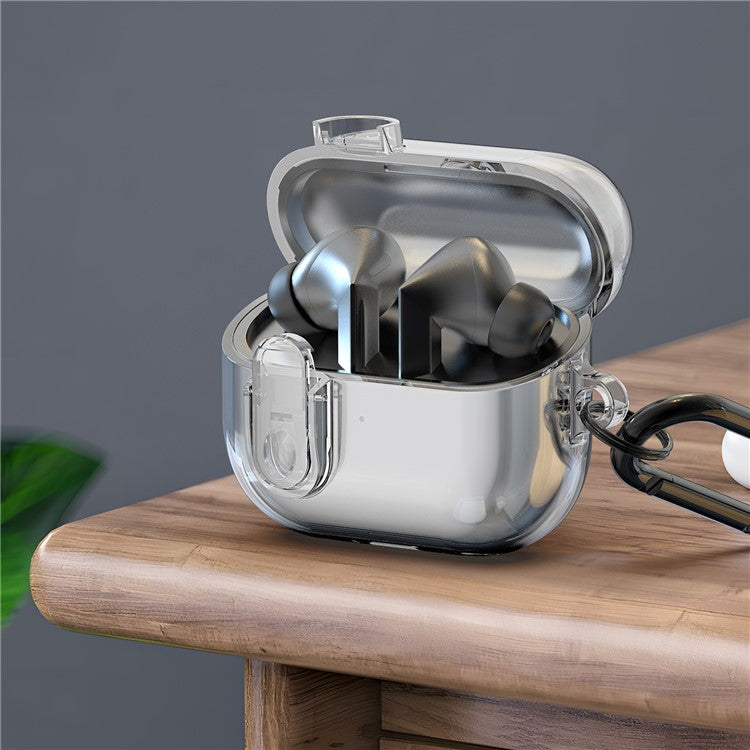 DUX DUCIS SECI Series For Samsung Galaxy Buds3 Pro / Buds3 Case PC+TPU Bluetooth Earbuds Cover with Hook - Grey