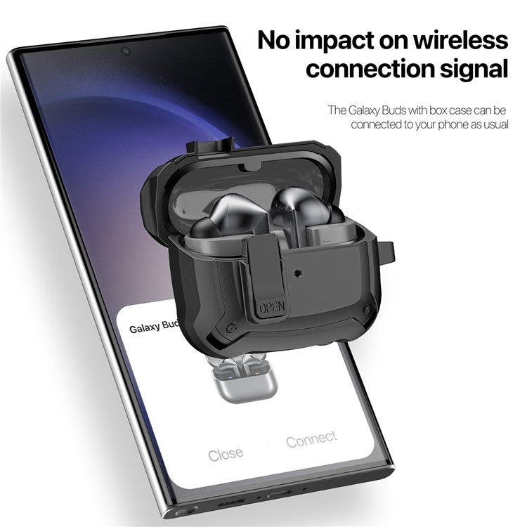 DUX DUCIS SECH Series For Samsung Galaxy Buds3 Pro / Buds3 Earbuds Case PC+TPU Protective Cover with Hook - White