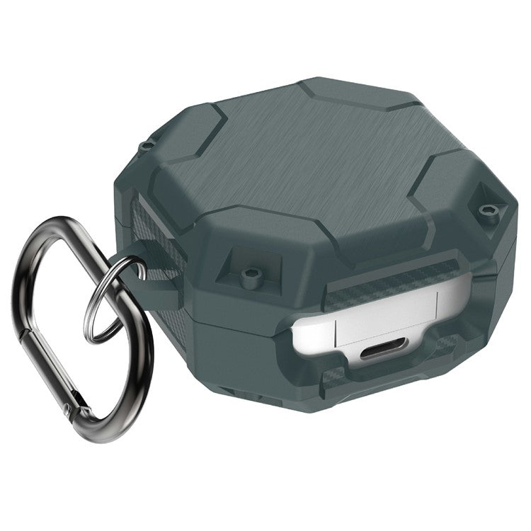 For Samsung Galaxy Buds Live / Buds Pro / Buds2 Case Bluetooth Earbuds TPU Cover with Hook - Green