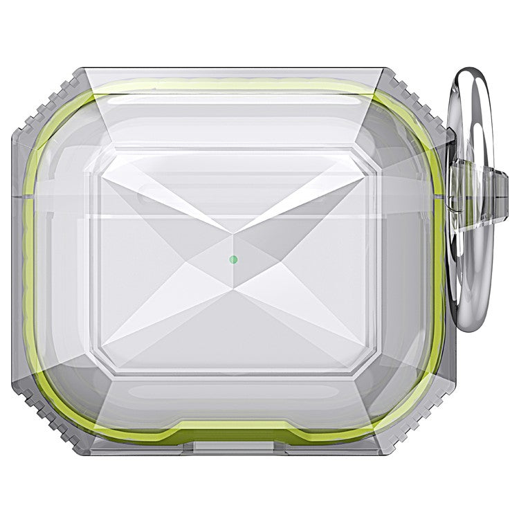 For AirPods 4 Charging Case Cover Contrast Color Bluetooth Earbuds TPU Case with Buckle - Yellow