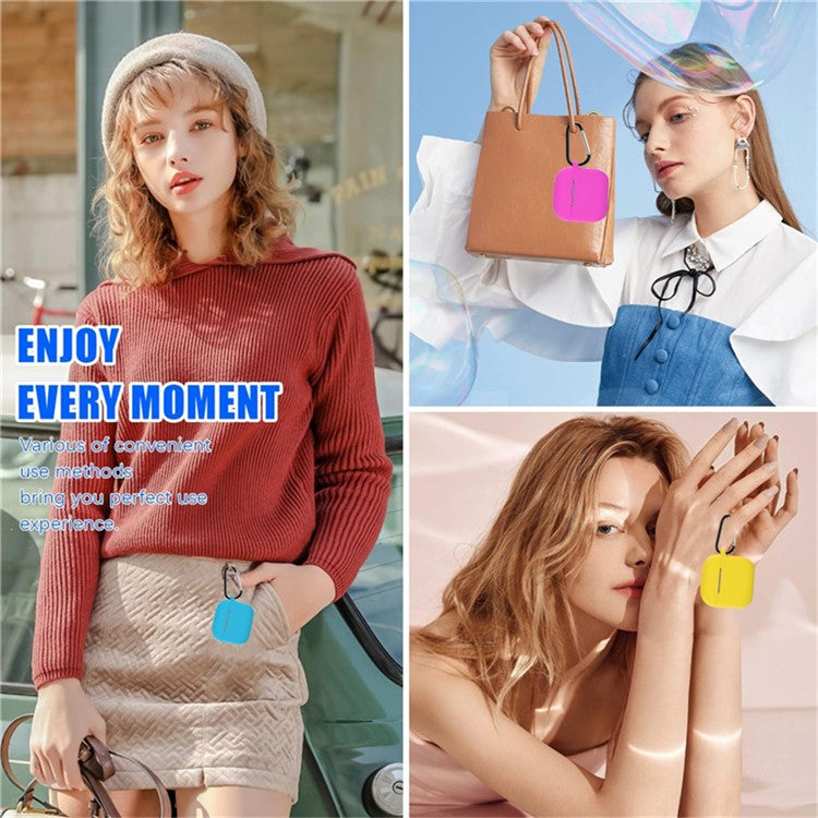 For Apple AirPods 4 Silicone Case Bluetooth Earphones Integrate Protective Sleeve with Hook - Blue