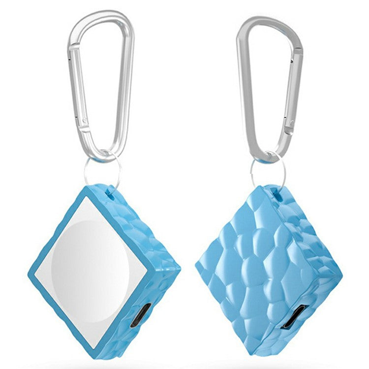 For Apple Watch 5W Fast Wireless Charger Water Cube Portable PC Magnetic Watch Charging Dock - Sapphire