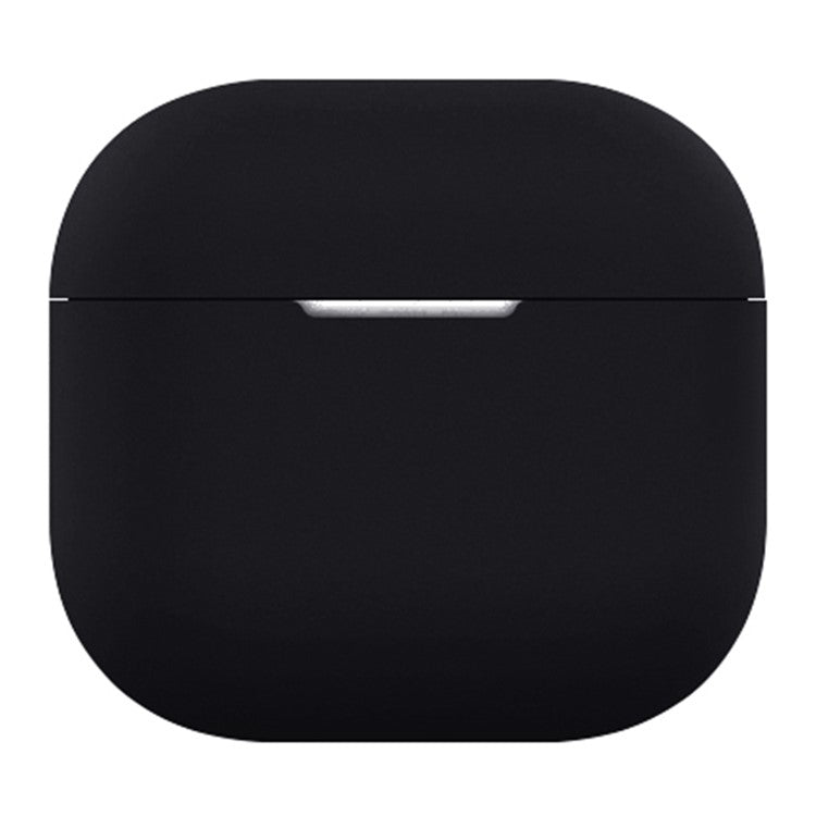 For AirPods 4 Silicone Case Bluetooth Earphone Anti-scratch Protective Cover - Black