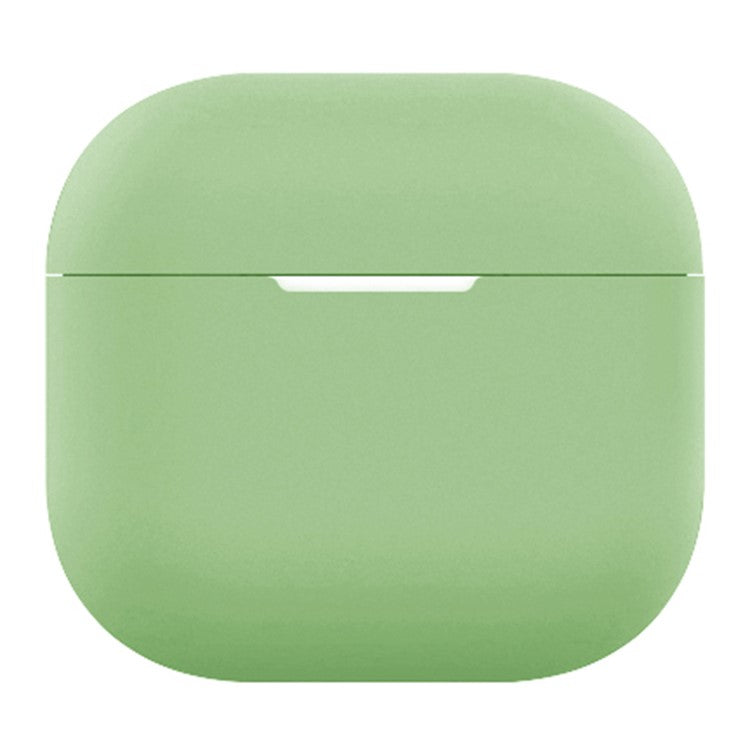 For AirPods 4 Silicone Case Bluetooth Earphone Anti-scratch Protective Cover - Matcha Green