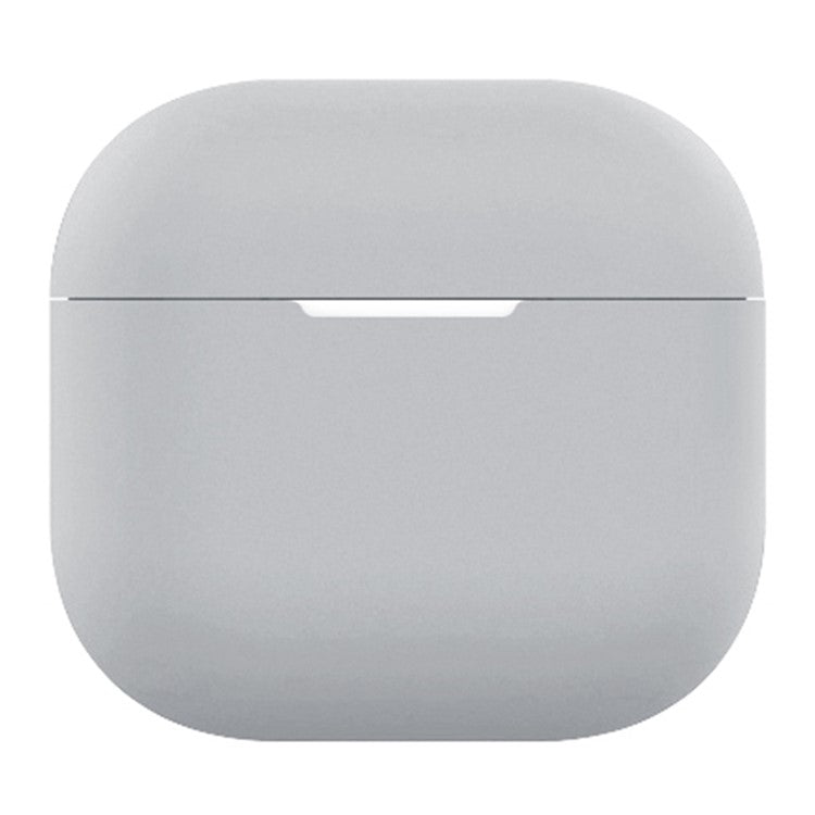 For AirPods 4 Silicone Case Bluetooth Earphone Anti-scratch Protective Cover - Light Grey