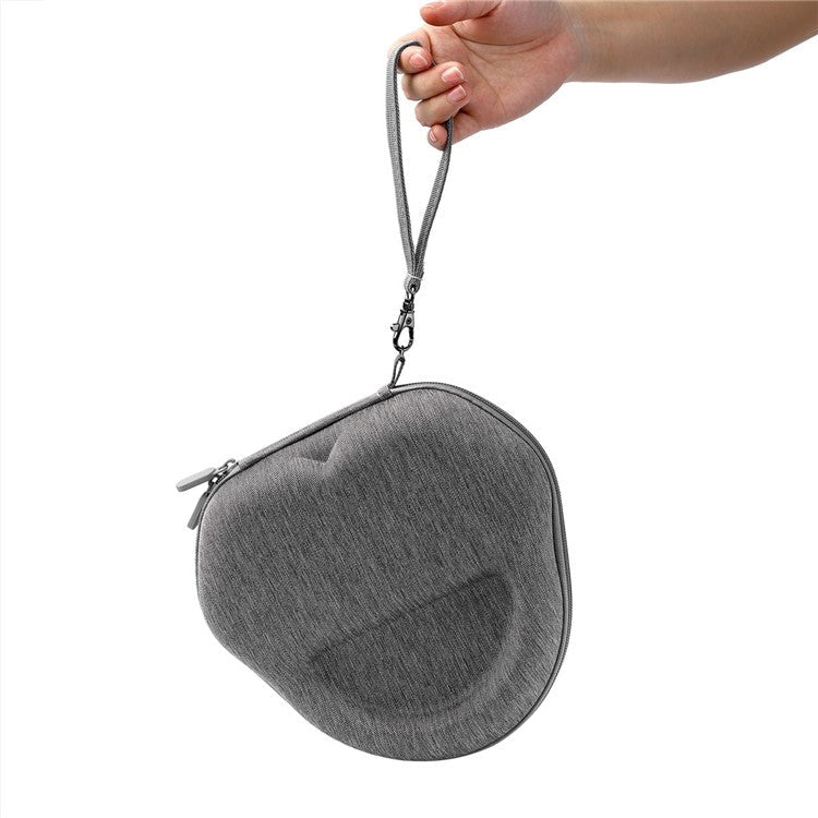 For AirPods Max 2024 (USB-C) / Max EVA Storage Bag Headphone Carrying Case with 1 Pair Earpad Silicone Case - White