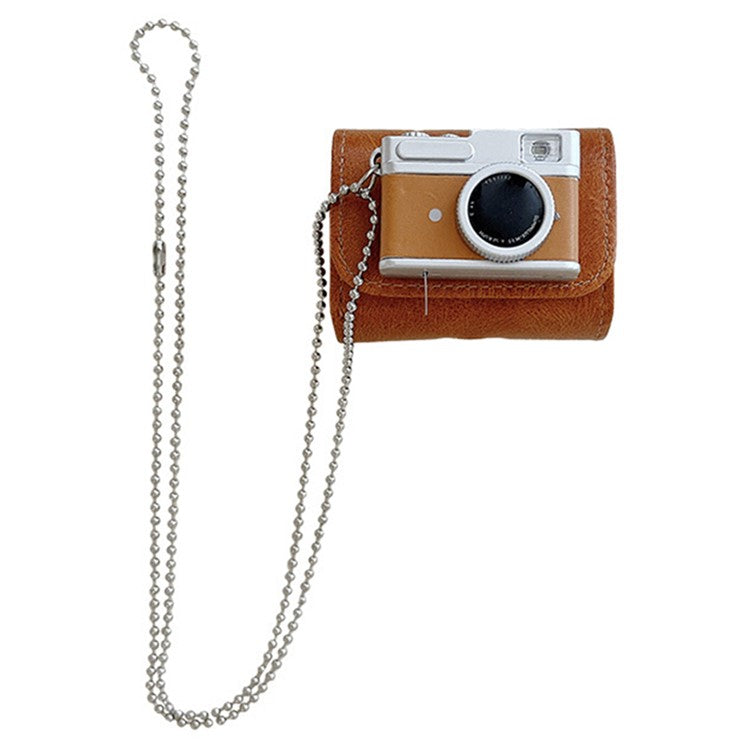 For AirPods Pro 2 / AirPods Pro Protective Cover Camera Shape Design Bluetooth Earbuds Soft TPU Case - Brown