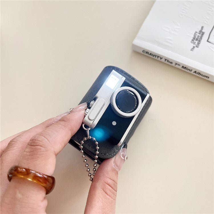 For AirPods Pro 2 / AirPods Pro Protective Cover Camera Shape Design Bluetooth Earbuds Soft TPU Case - Black