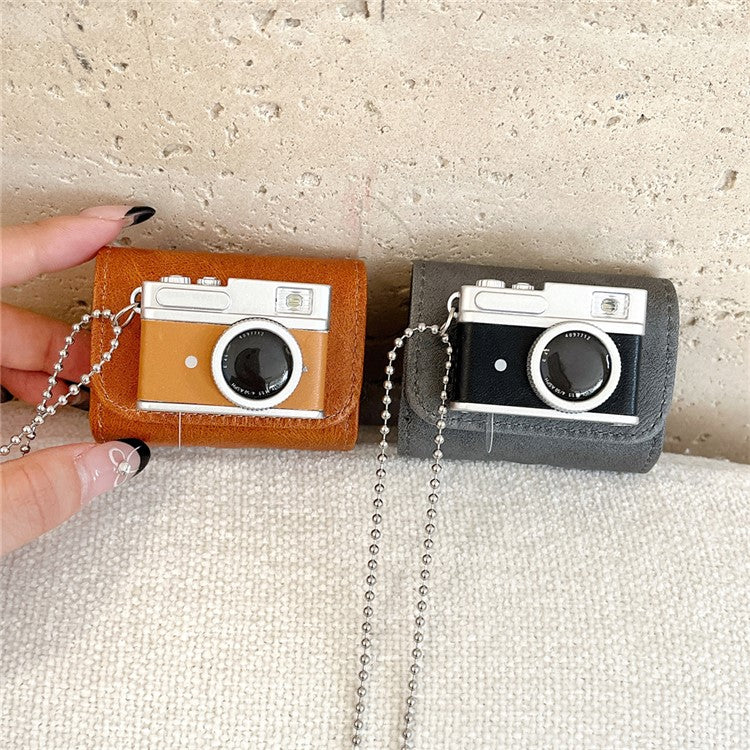 For AirPods Pro 2 / AirPods Pro Protective Cover Camera Shape Design Bluetooth Earbuds Soft TPU Case - Black