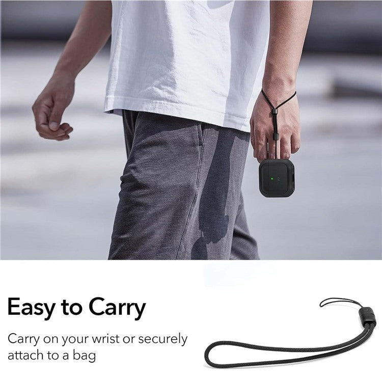 ESR For AirPods 4 Earphone Case PC+TPU Orbit Hybrid Cover with HaloLock - Black