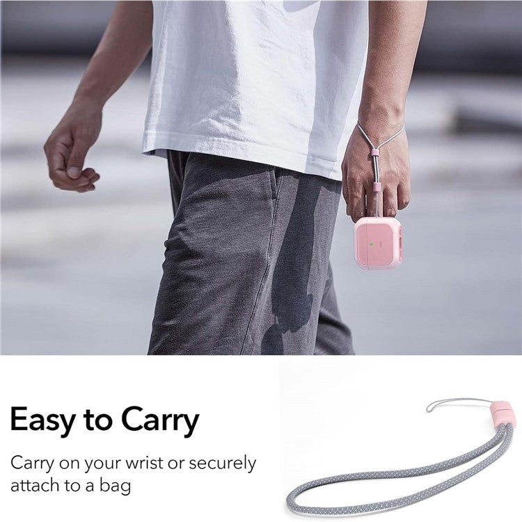 ESR For AirPods 4 Earphone Case PC+TPU Orbit Hybrid Cover with HaloLock - Pink