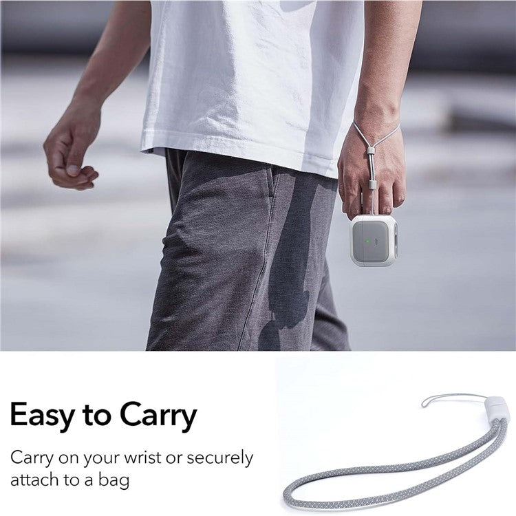 ESR For AirPods 4 Earphone Case PC+TPU Orbit Hybrid Cover with HaloLock - White