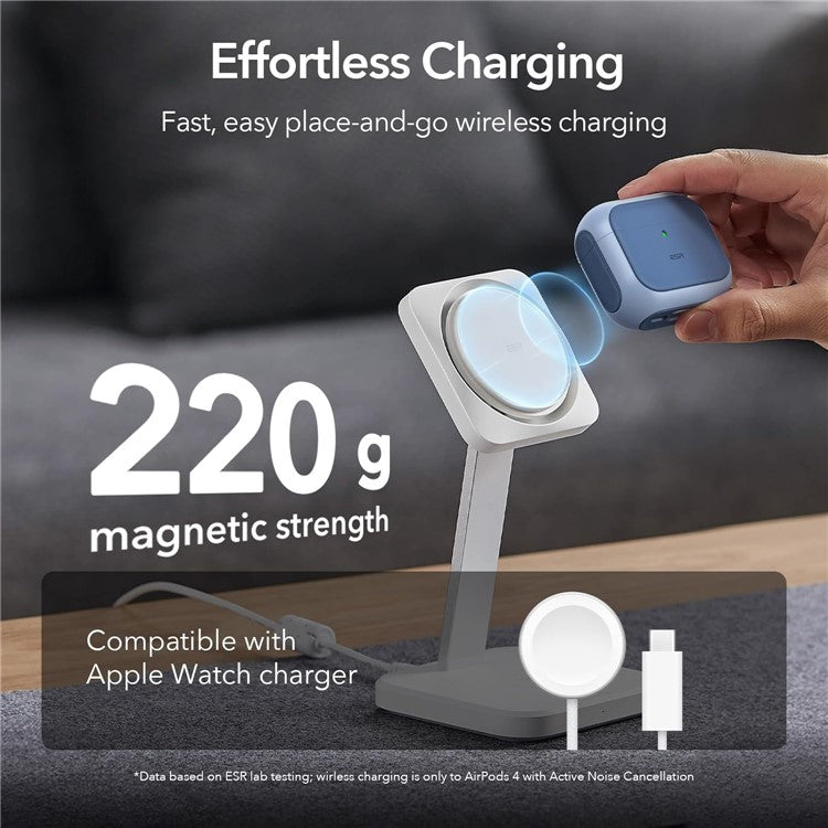 ESR For AirPods 4 Earphone Case PC+TPU Orbit Hybrid Cover with HaloLock - Blue