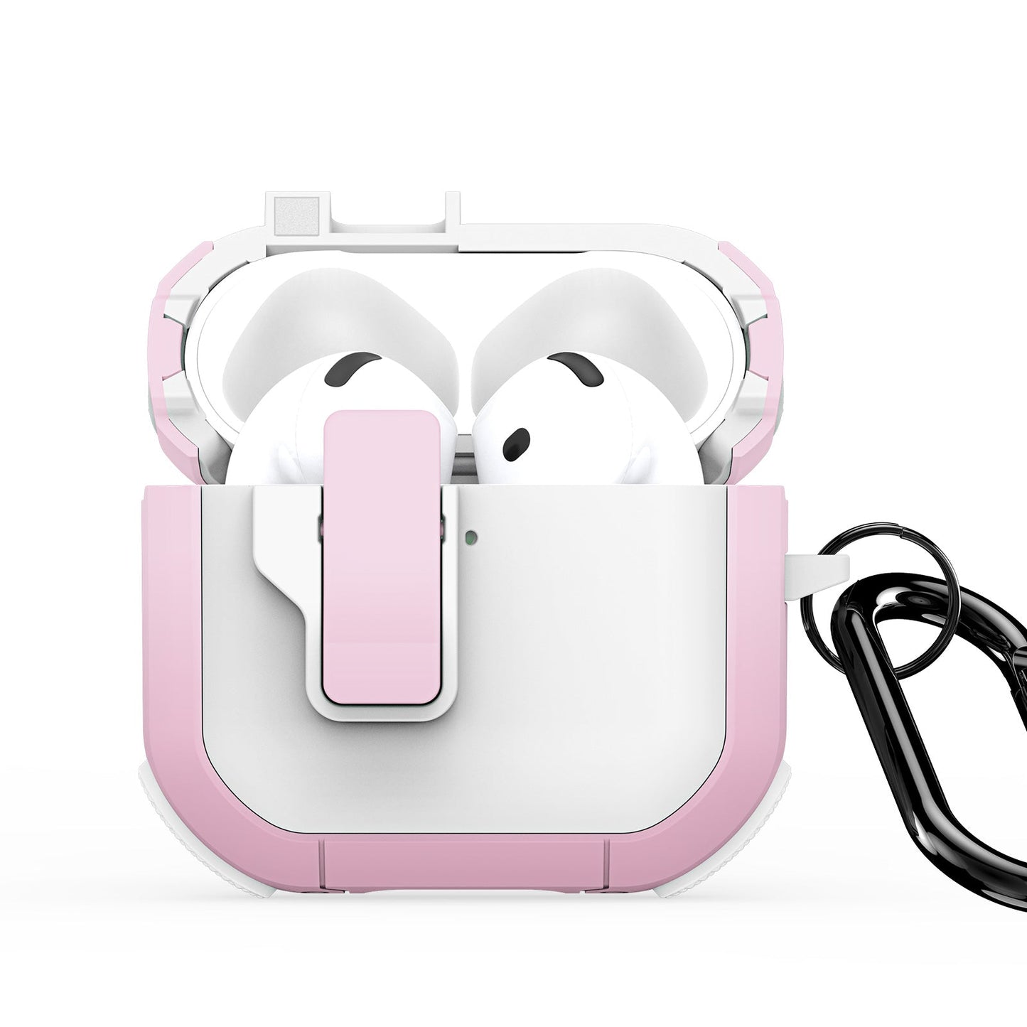 For AirPods 4 Earphone Case DUX DUCIS PECP Series PC+TPU Bluetooth Earphone Cover with Hook - White Pink
